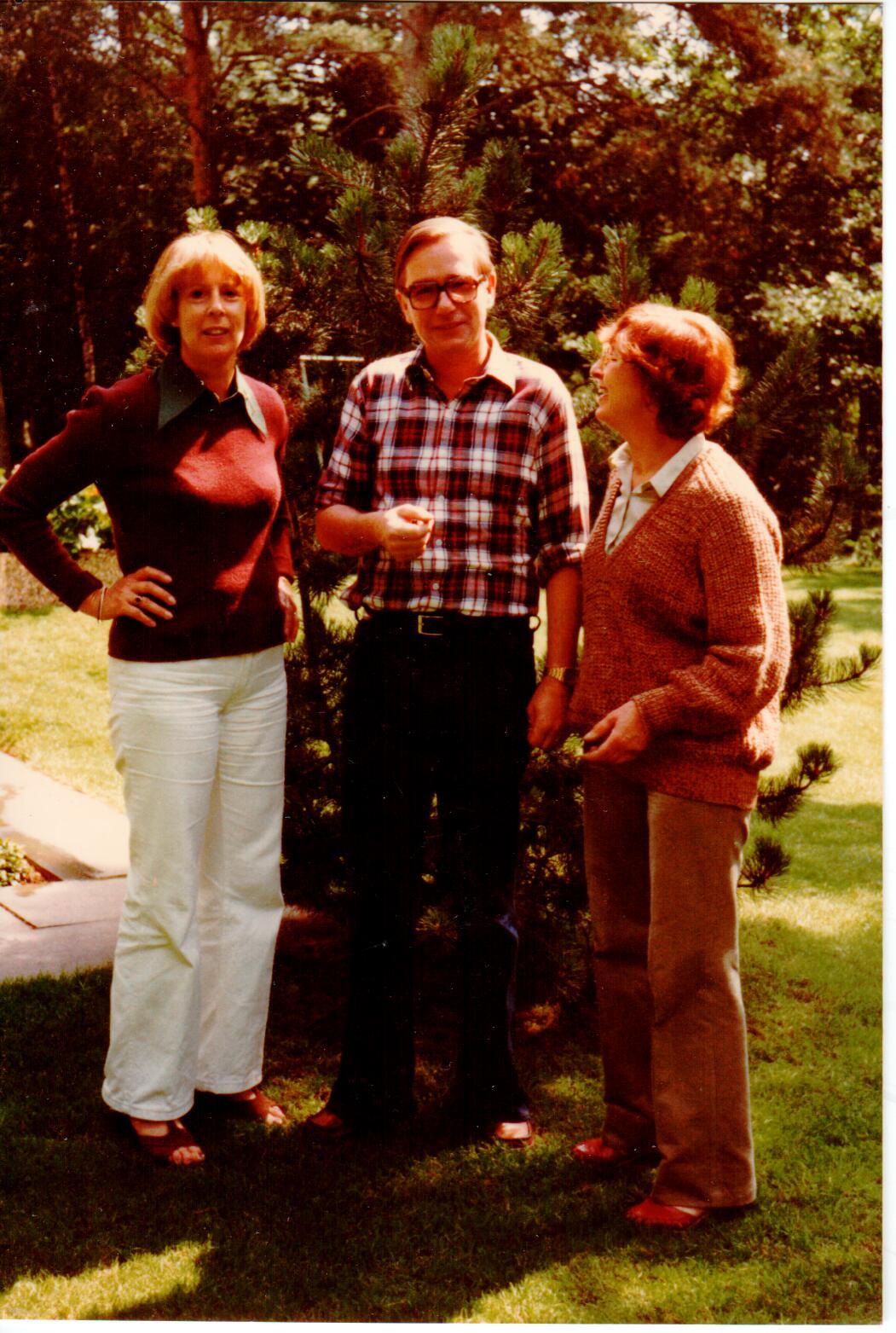 Ille Heye & Gerda Wilharm & Fred Wilharm, Erftstadt - Germany, Sommer 1980